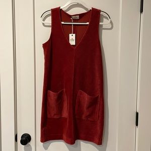 NWT Marine Layer - reddish orange corduroy dress